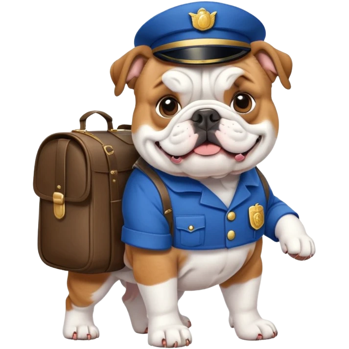 English bulldog postman emoji