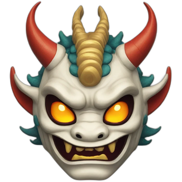 oni celestial dragon japanese mask emoji