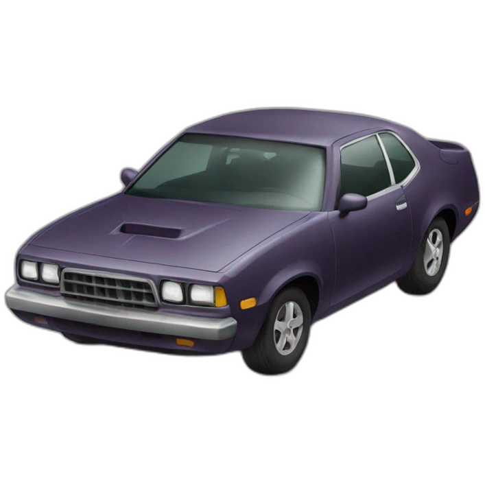 A car on blackman emoji