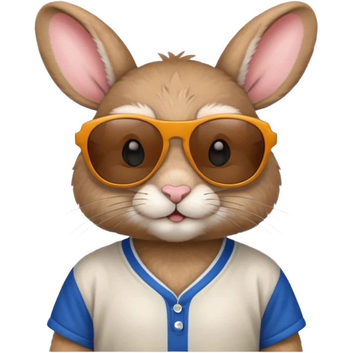 sunglasses rabbit with jersey emoji