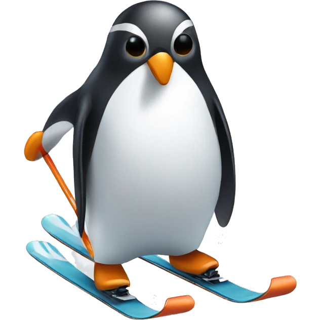 Penguin that’s skiing emoji