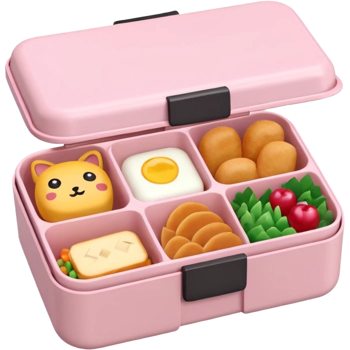 Light pink bento box open emoji