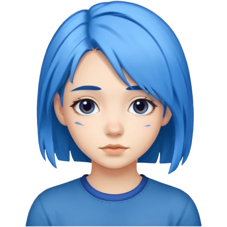 girl with blue hair emoji