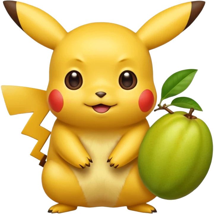 Pikachu holding 2 ba emoji