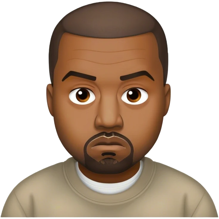 Kanye west with a annoyed face emoji