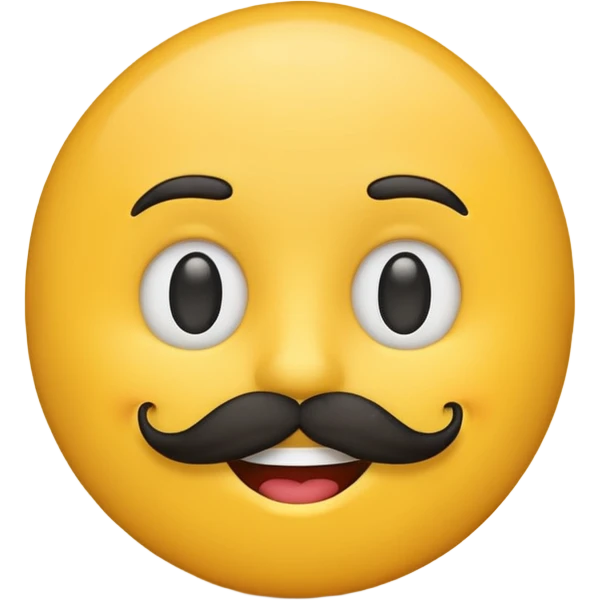 Smile emoji with mustache  emoji