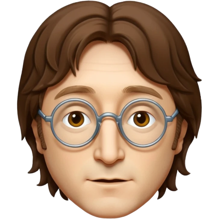 John Lennon without glasses, neutral background, no text emoji