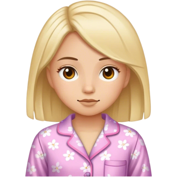 Girl with her piyama  emoji