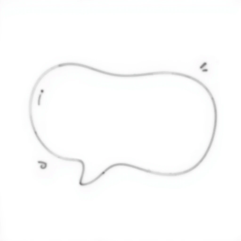 message bubble, hand drawn style, sketchy lines emoji