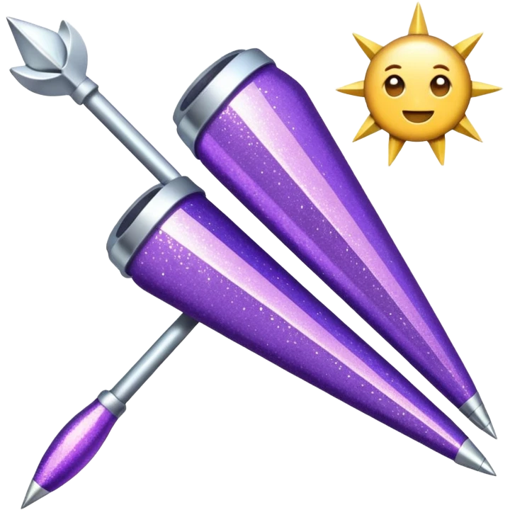 flecha para direita com glitter e roxa > emoji