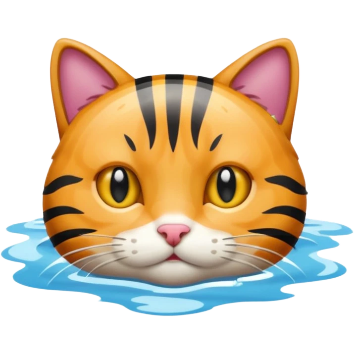 Cat swimming emoji