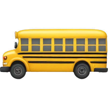Short school bus emoji