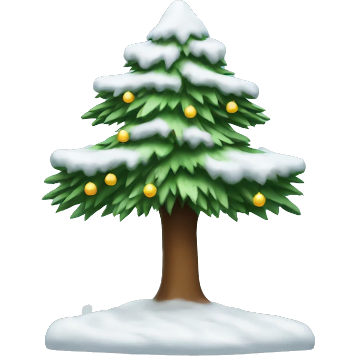 Snowy Christmas tree emoji