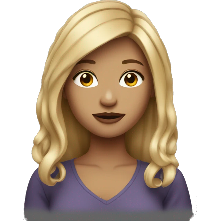 pretty girl with dirty blonde hair emoji