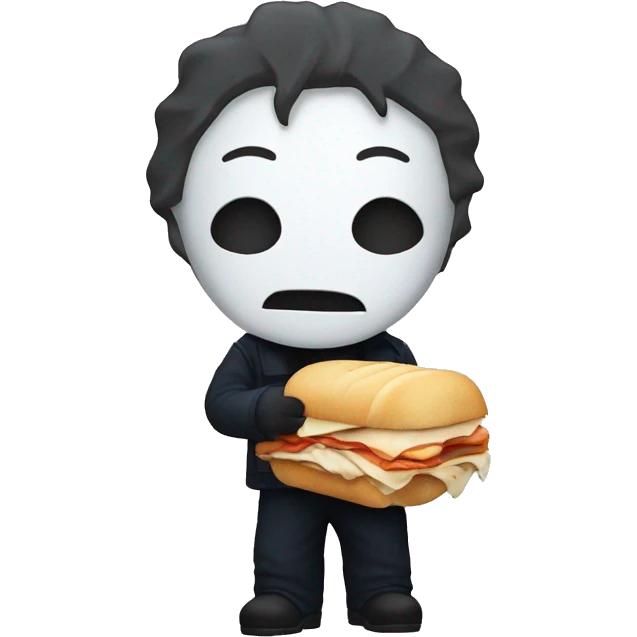 Michael Myers eating a sandwhich  emoji