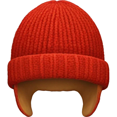 Red winter beanie no person emoji