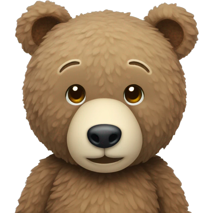 whole body of bear in jellycat style emoji