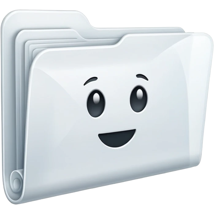 white/transparent folder emoji