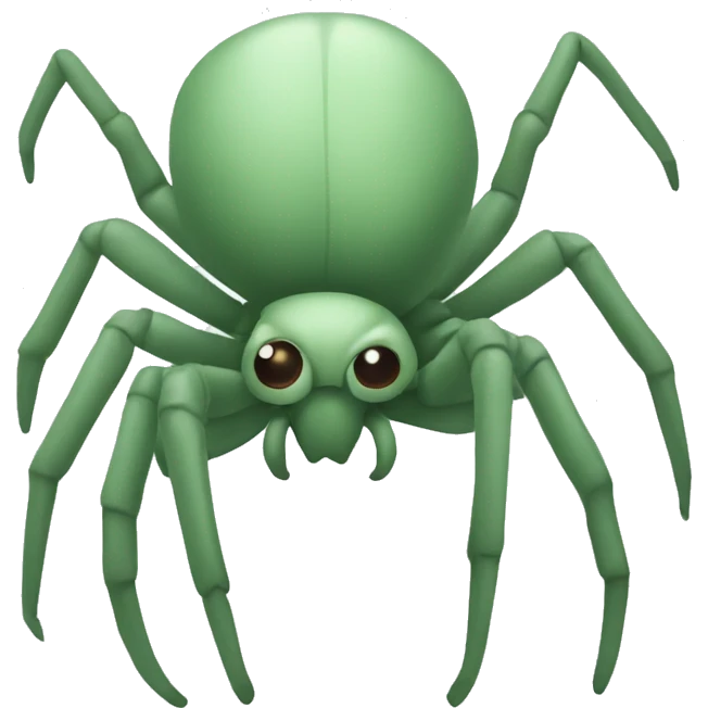 sage green spider emoji
