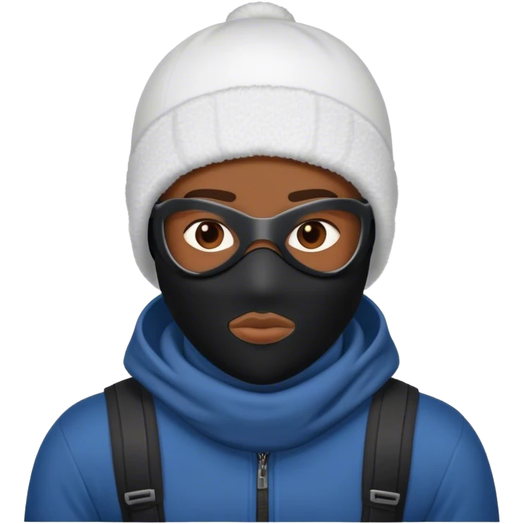 Black dude with ski mask emoji
