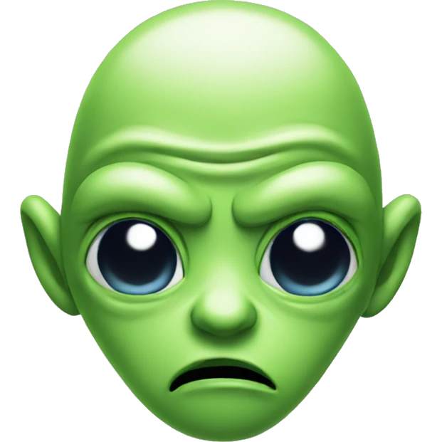 Annoyed alien emoji