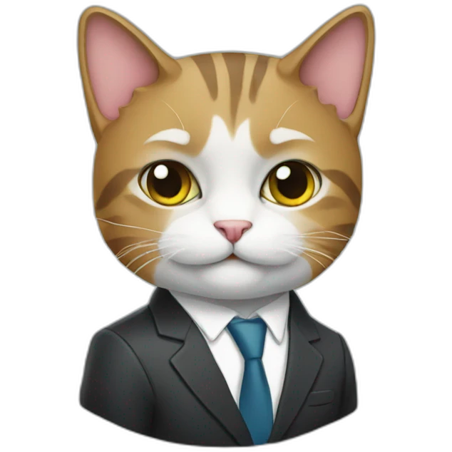 business cat emoji