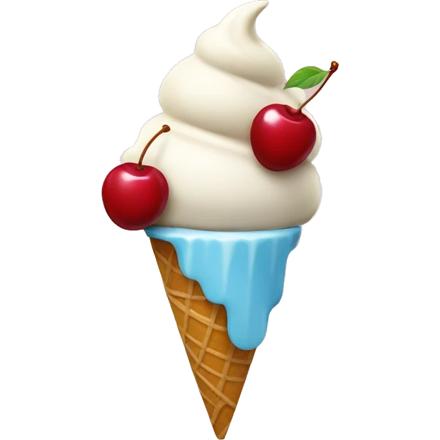 Ice cream with cherry emoji