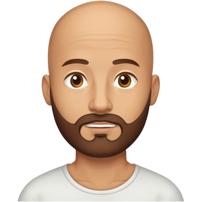 bald man with brown beard emoji