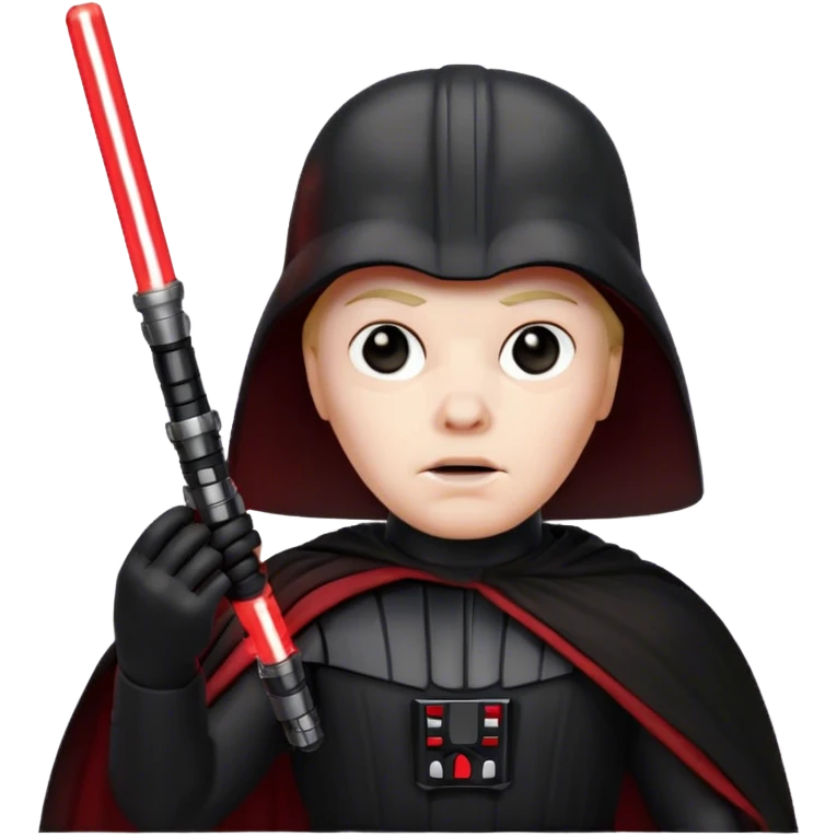 Vader with red lightsaber emoji