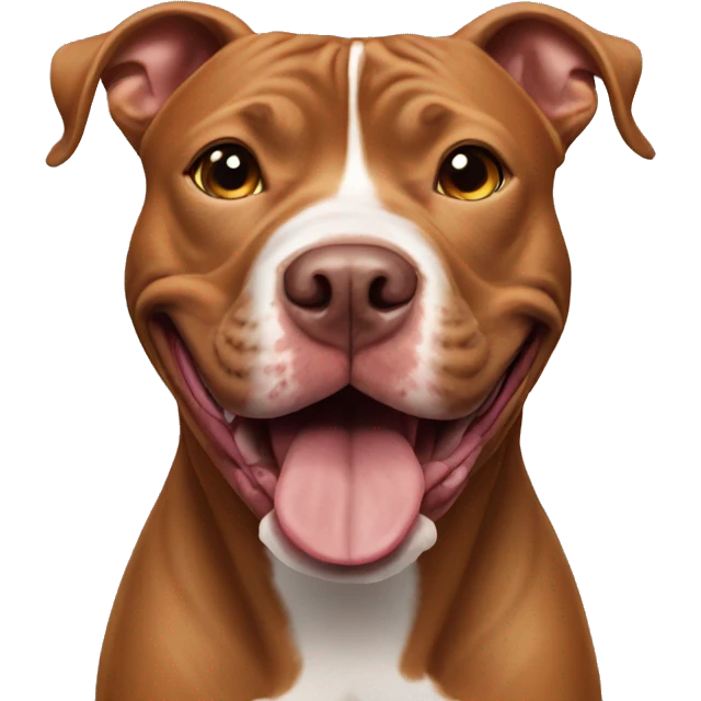 happy rednose pitbull emoji