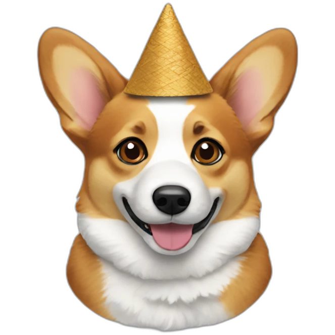 corgi wearing a yarmulke emoji