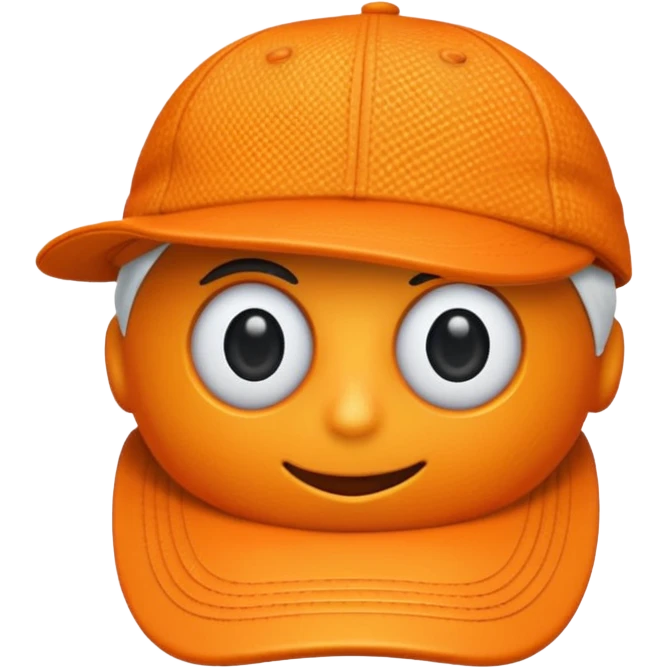 orange golf hat emoji