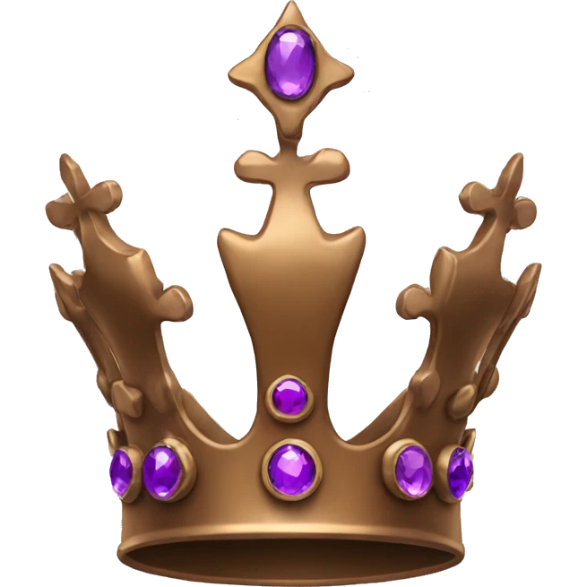Bronze Crown with purple jewels emoji