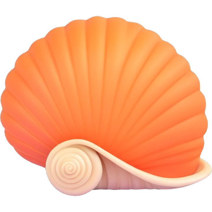 A sea shell in blue pastel colors emoji