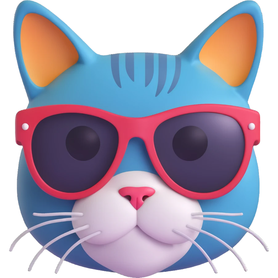 Cat wearing sunglasses emoji
