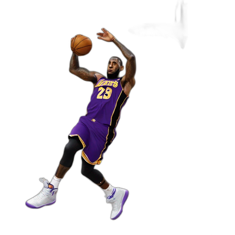 LeBron James dunk emoji