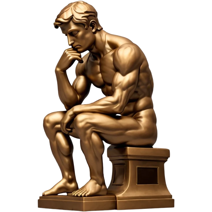 the thinker statue emoji