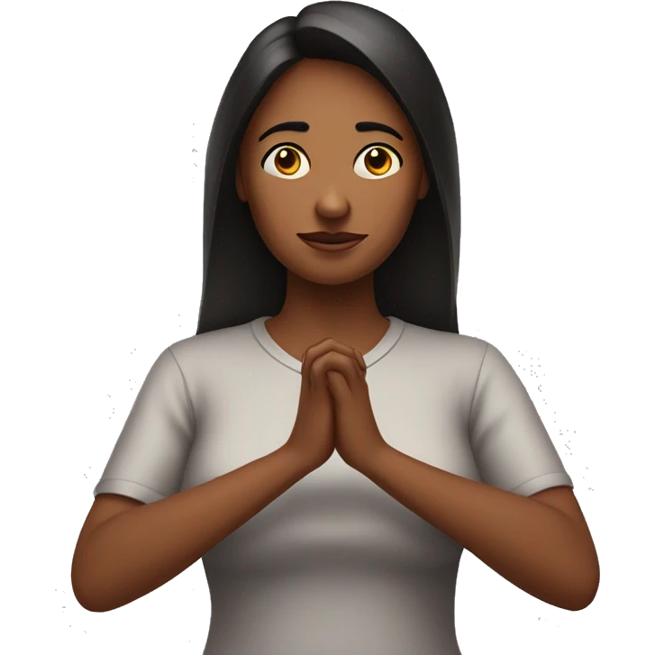 A woman makes a sign of rejection by crossing her hands in front of her chest in an X shape. emoji