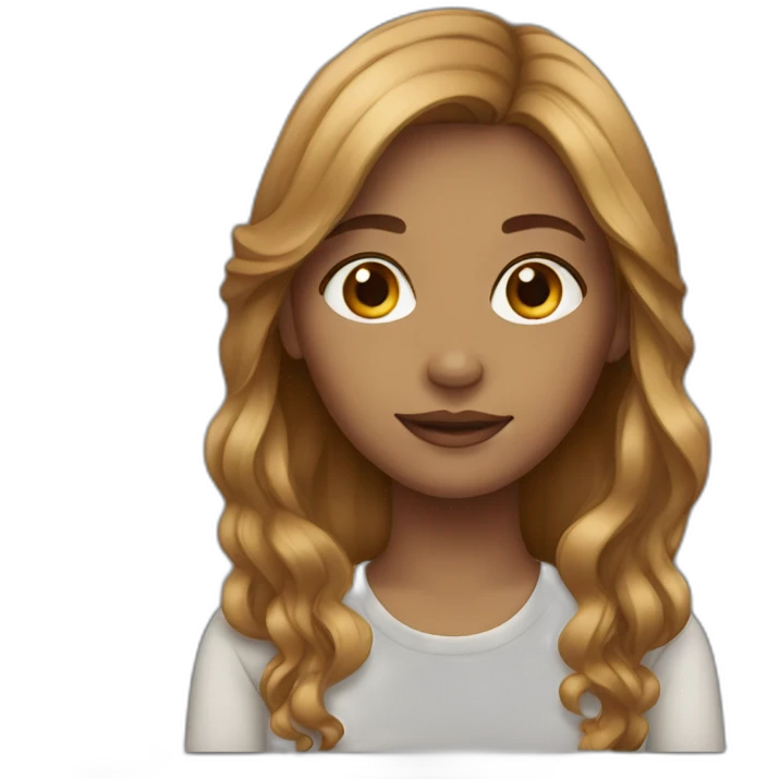 girl light brown hair  emoji