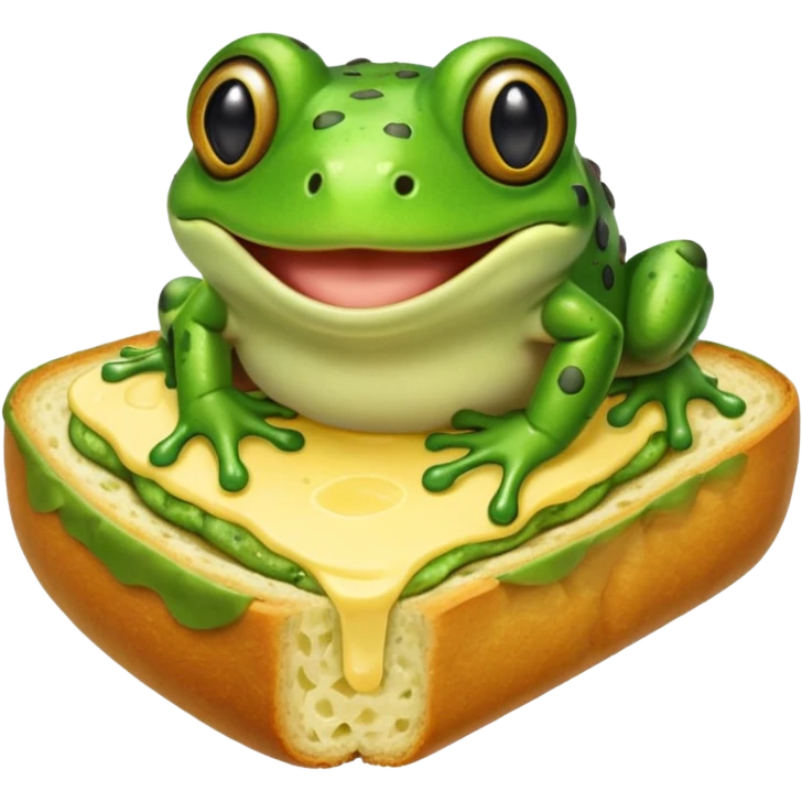 Garlic bread frog emoji