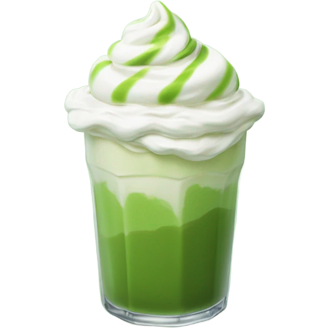 starbucks iced matcha latte with whipped cream  emoji