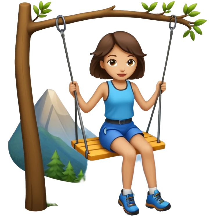 swing hike mixed girl  emoji