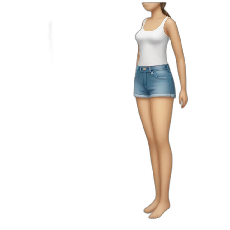 Women lower body semitransparent clothes emoji