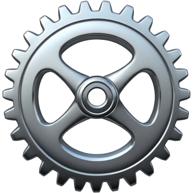 gear with infinity loop inside emoji