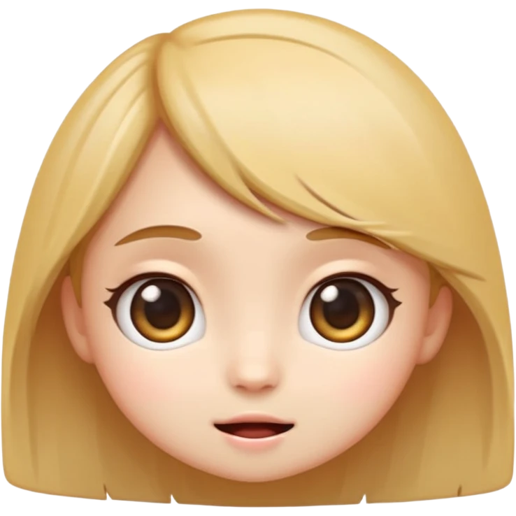 cute emoji, chibi cartoon style, big expressive eyes, soft lighting, smooth gradients, clean outlines, semi-realistic digital illustration, modern tech vibe, high detail, sticker style, transparent background emoji