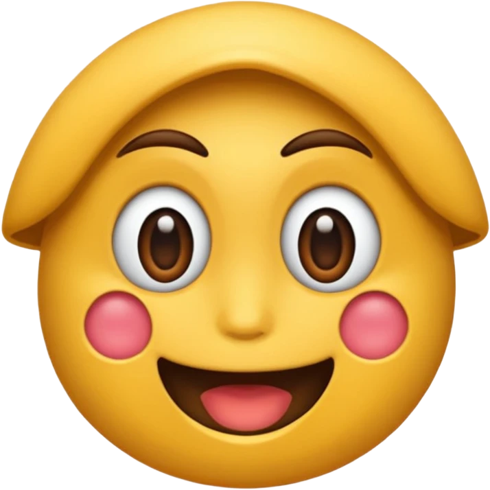 Улыбающийся смайл с капельками слез.  emoji