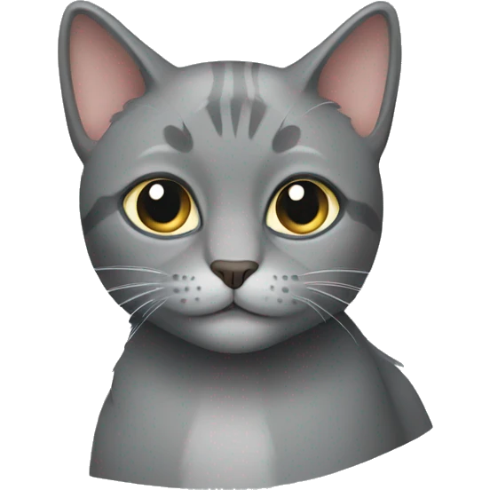 Grey cat emoji