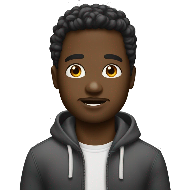a black guy in a Shystie ￼ emoji