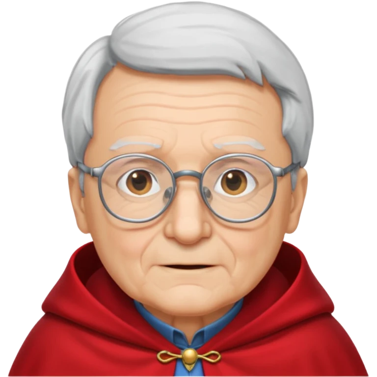 red clothed old person with eyeglass emoji