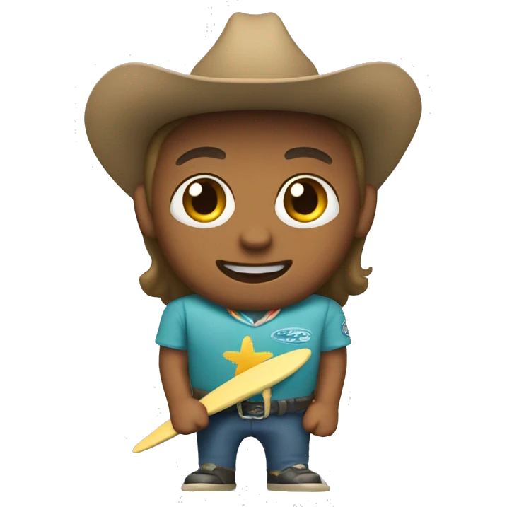 surfing cowboy emoji